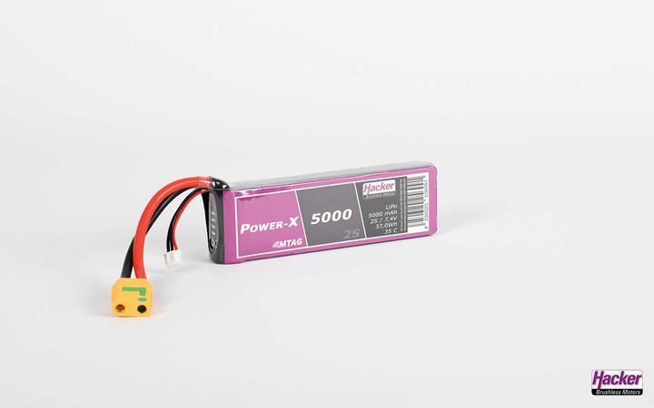 Actual product image Hacker TopFuel LiPo Battery 5000mAh 7.4V 2S 35C MTAG (7.40 V, 5000 mAh)