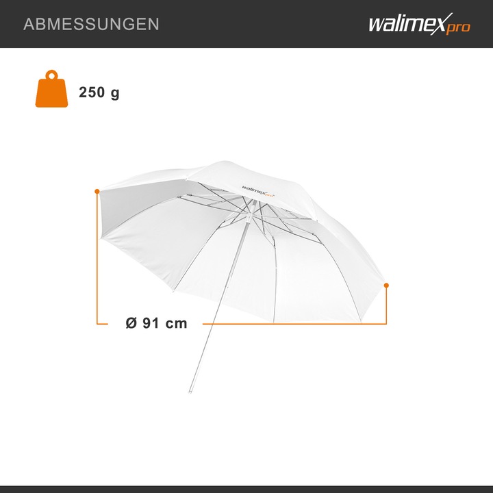 Produktbild Walimex Mini-Durchlichtschirm 91cm (Schirm, 91 cm)