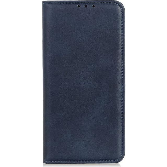 MU Classic Classic V Leder Bookcover Series (Apple iPhone 13 Pro Max), Smartphone Hülle, Blau