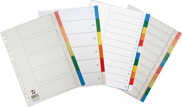 Image du produit Q-Connect Register Vollformat aus PP, farbig