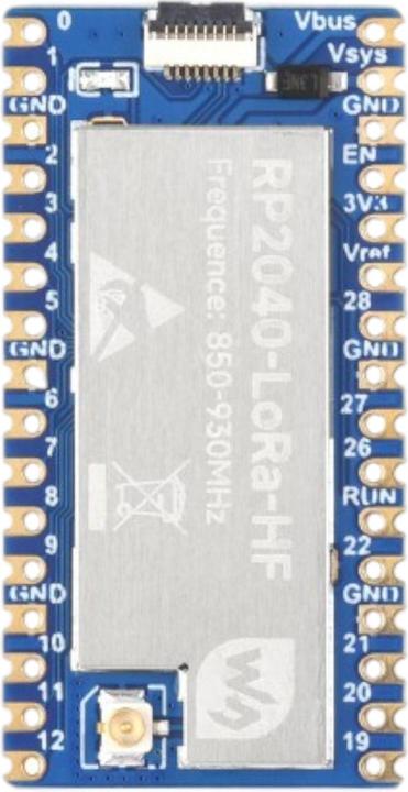 Actual product image WaveShare RP2040 SX1262 LoRa HF 850-930MHz kit with USB-C adapter