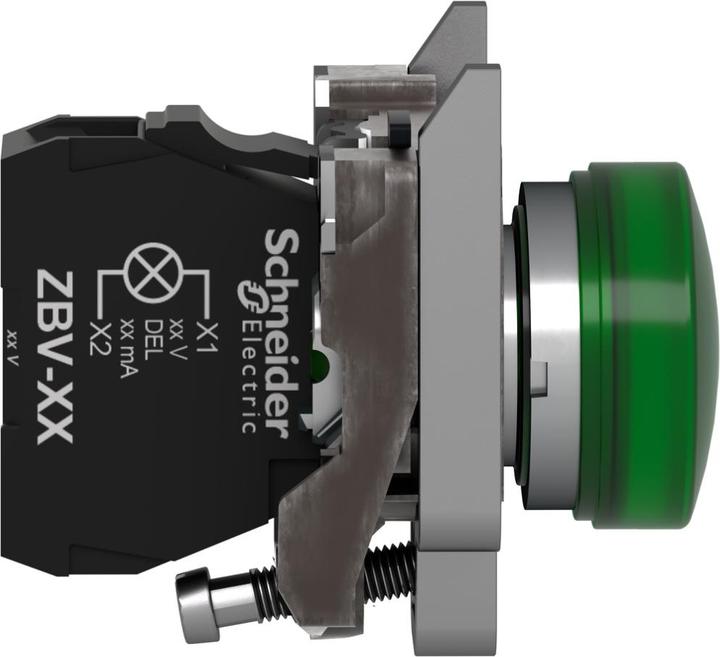 Produktbild Schneider Electric Leuchtmelder LED 48-120VAC grün XB4BVG3