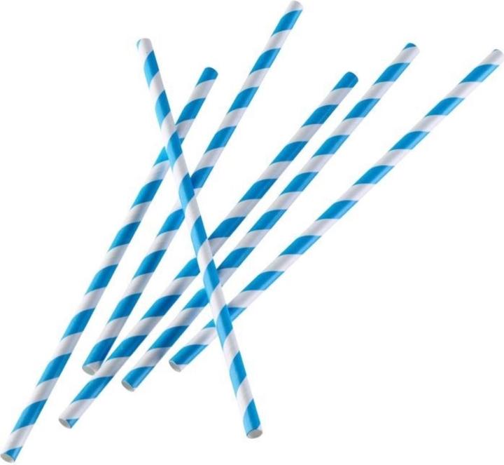 Image du produit Westmark 50 pailles en papier, bleu-blanc, 19,7 cm, 50 sb (50 x)