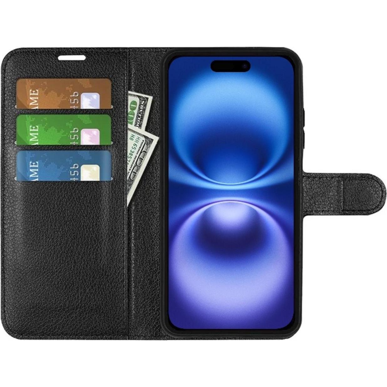 Thumbnail - Screenguard Apple iPhone 16 Plus Leather Guard Lederhülle (Apple iPhone 16 Plus), Smartphone Hülle, Schwarz