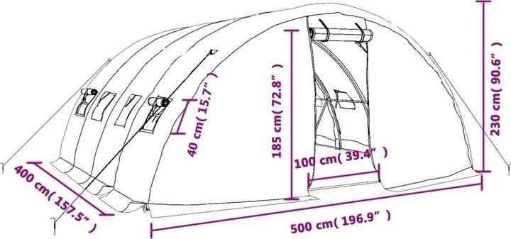 Produktbild vidaXL Gewächshaus