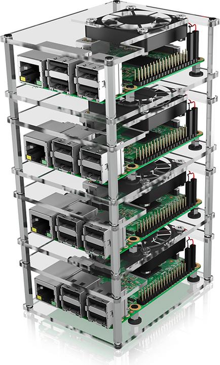 Actual product image Icy Box Stackable case for Raspberry Pi 2, 3 and 4 (Housing)