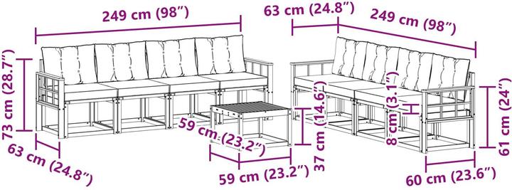 Produktbild vidaXL Outdoor-Sofa