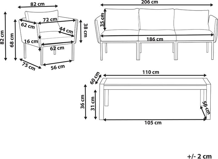 Nährwerte und Zutaten Beliani Skala