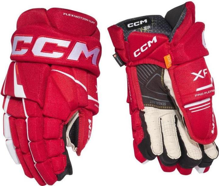 Actual product image CCM Tacks XF JR hockey gloves (12"/30 cm, red/white (13)) (13)