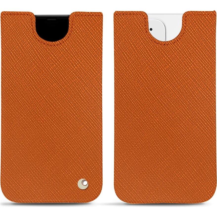 Noreve Lederschutzhülle (Apple iPhone 12), Smartphone Hülle, Orange