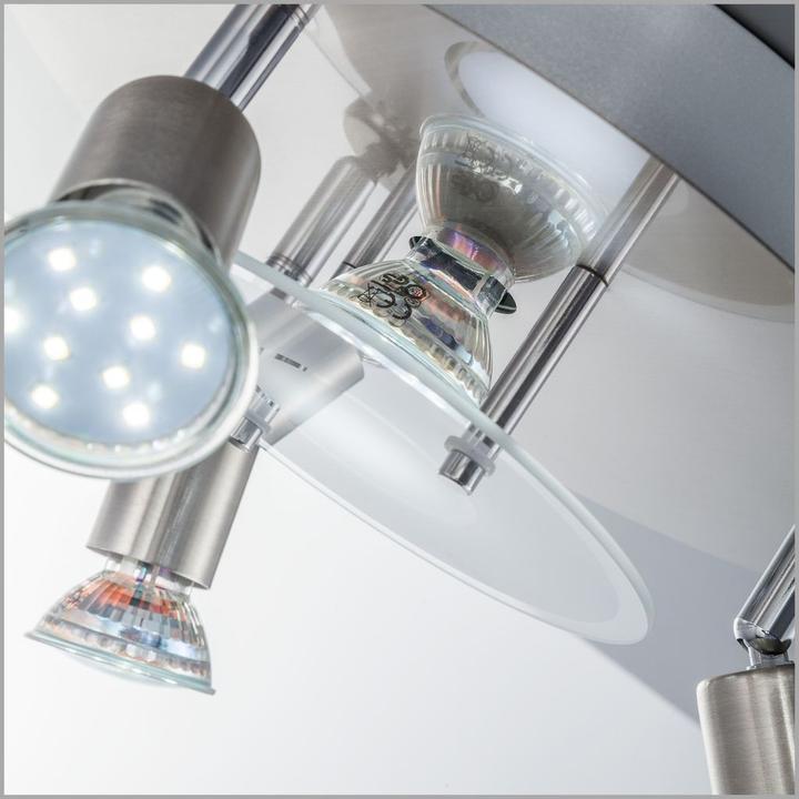Actual product image B.K.Licht LED ceiling light, matt nickel, 4xLED/GU10/3W (250 lm, GU10)