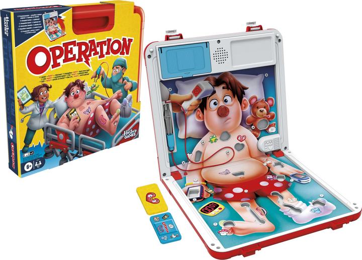Actual product image Hasbro Gaming Doktor Bibber elektronisches Brettspiel in einer Tragebox (German, 1 Players)