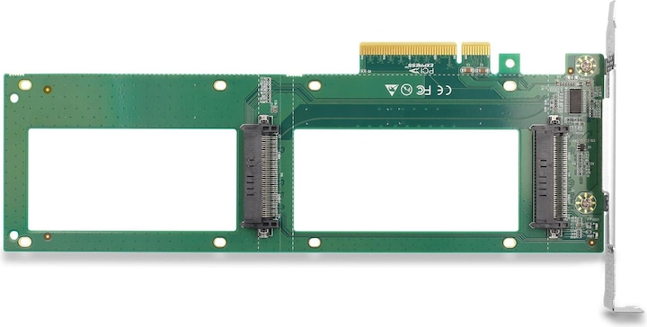 Actual product image Delock PCI Express 4.0 x8 card to 2 x internal U.2 NVMe SFF-8639