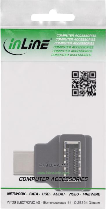 Produktbild InLine USB 3.2 Adapter, USB-C Stecker zu intern USB-E Frontpanel Buchse (USB Typ-C, 27 cm)