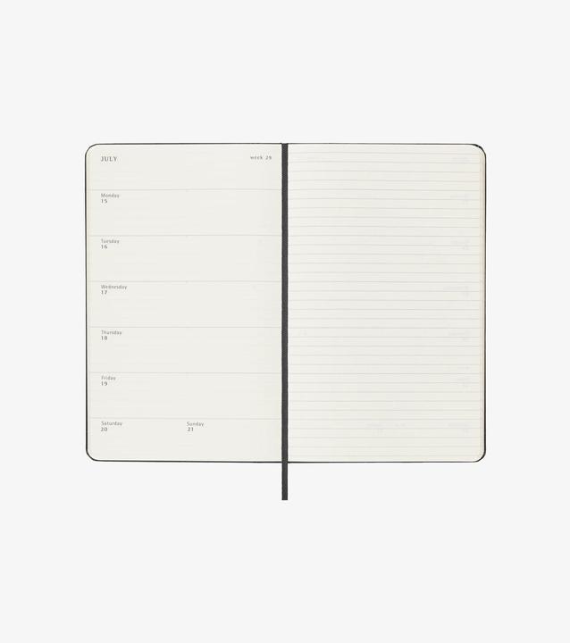 Produktbild Moleskine Weekly (13 x 21 cm, Englisch)
