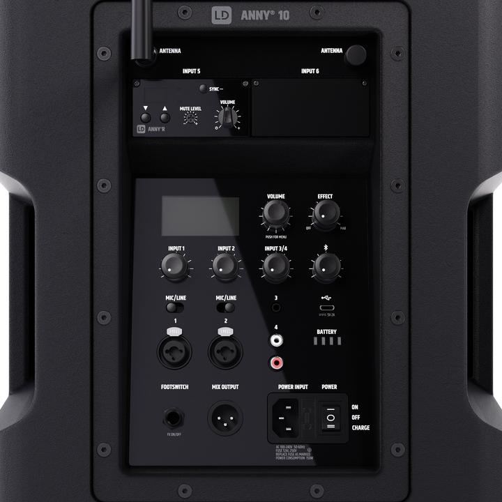 Actual product image LD Systems ANNY® 10 HHD B5 - 10" mobile Bluetooth® PA speaker with rechargeable battery, mixer and 1x wireless (Active, 1x 80 W)