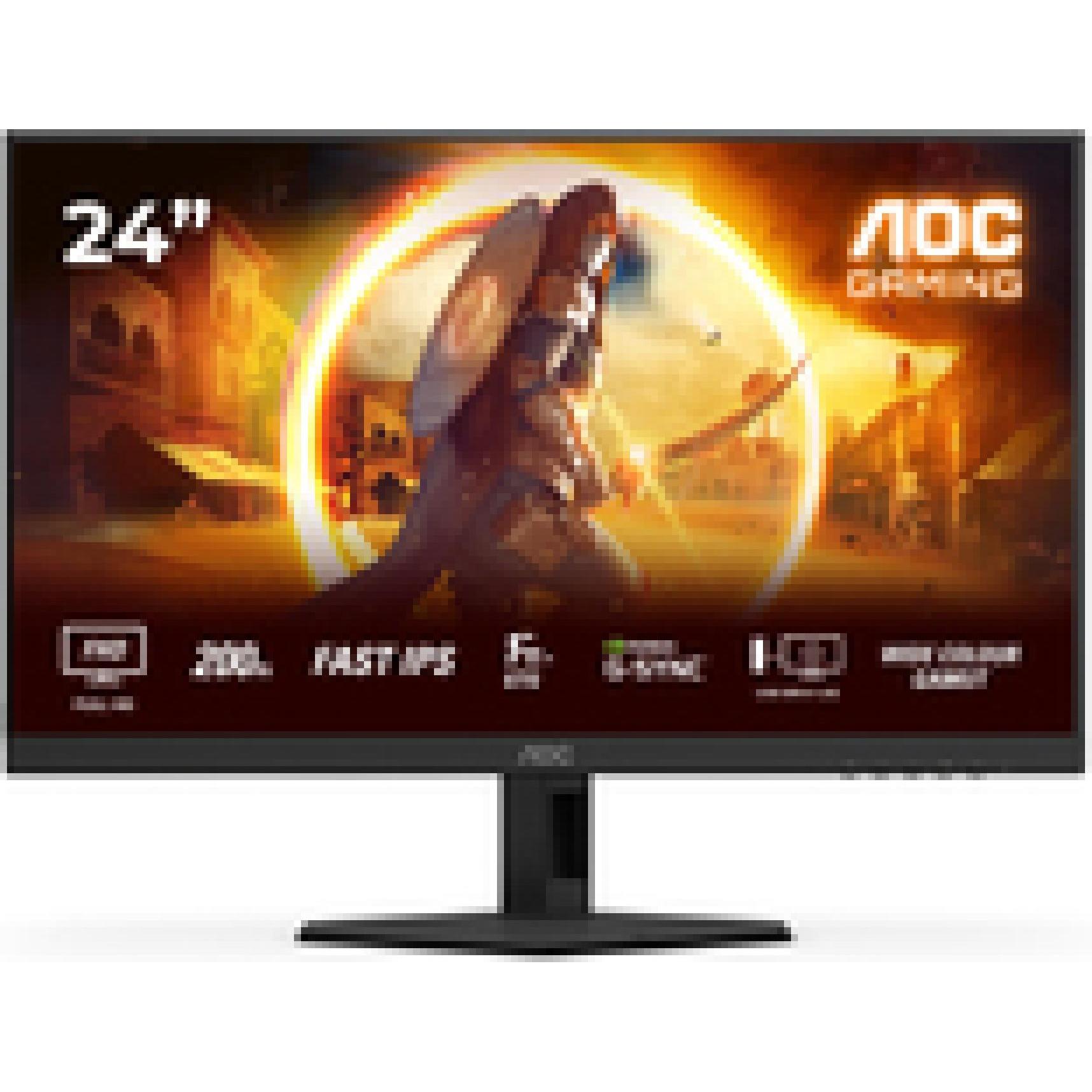 AOC 24G4HRE (1920 x 1080 Pixel, 23.80"), Monitor, Rot, Schwarz