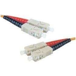 Exertis Connect LWL Patchkabel Eco, 50/125 µm, OM2 Faser, SC Duplex Stecker/Stecker, orange, 5,0 m UPC UPC-Schliff (UTP,...