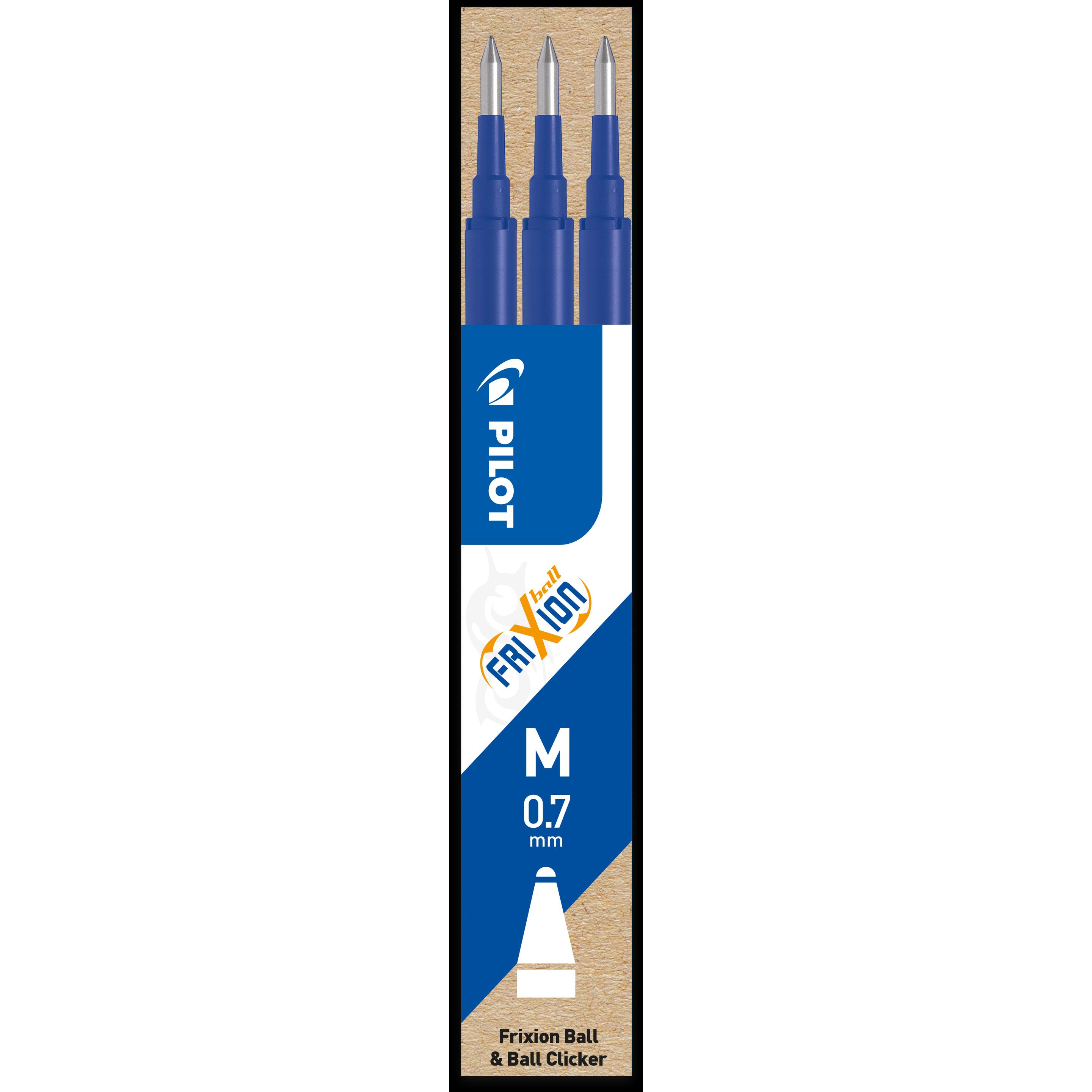 Pilot, Ersatzpatrone, FriXion Refill Set à 3 (Ersatzmine, Blau, 0.70 mm)