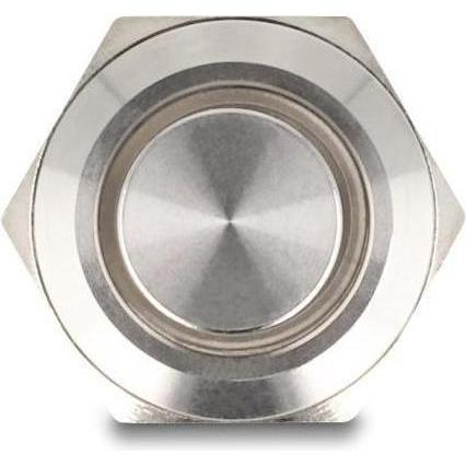 Thumbnail - Delock Drucktaster zum Einbau 12 mm 4 x Lötanschluss LED bla, Taster + Schalter, Silber
