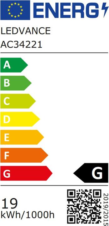 Label énergétique Osram Dulux (G24q-2, 18 W, 1200 lm, 1 x, G)