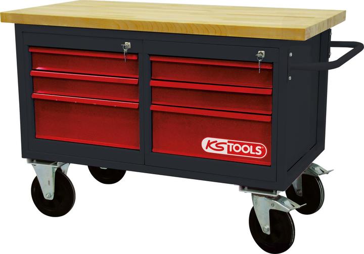 Actual product image KS Tools Mobile workbench with 6 drawers (120 cm, 60 cm)