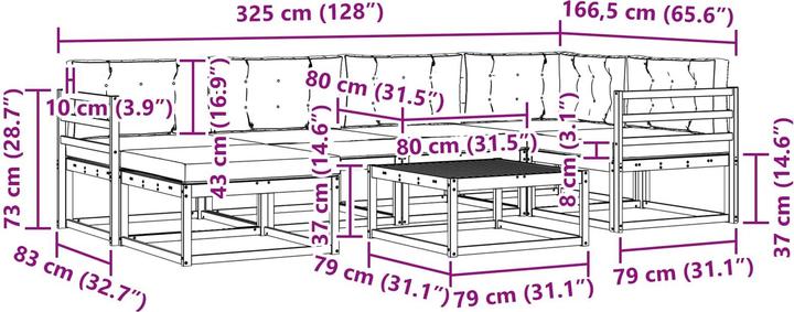 Produktbild vidaXL Outdoor-Sofa