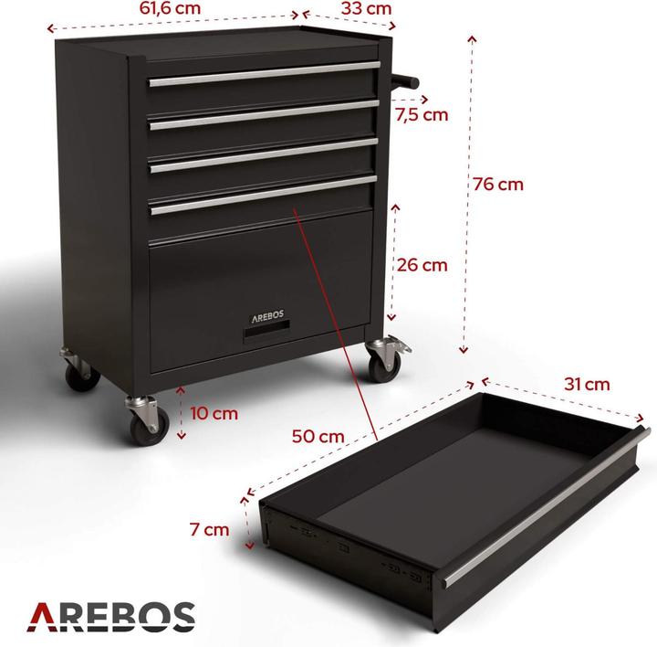 Produktbild Arebos Werkzeugwagen (81 x)