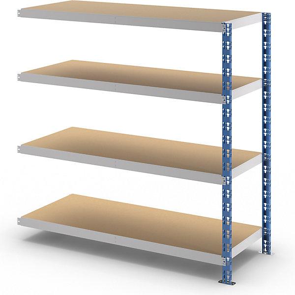 Actual product image eurokraft basic Wide span boltless shelf unit with chipboard shelves, depth 600 mm, extension