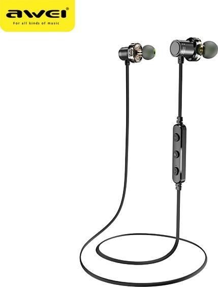 Awei słuchawki sportowe Bluetooth X670BL czarny/nero Doppio altoparlante dinamico (7 h, Senza fili)