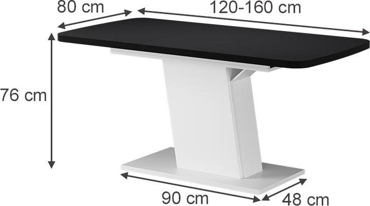 Actual product image Vicco Fenaro dining room table (120 x 80 x 77.30 cm)