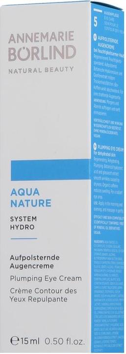 Actual product image Annemarie Börlind AQUANATURE Upholstering eye cream (Eye Care Cream, 15 ml, Day + Night)