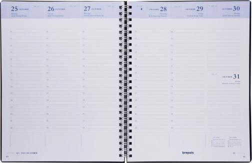 Produktbild Brepols Agenda Timing poyprop 2022 137491001 schwarz 1W/2S, 17.1x22cm (17 x 22 cm, Deutsch, Englisch, Französisch, Niederländisch)