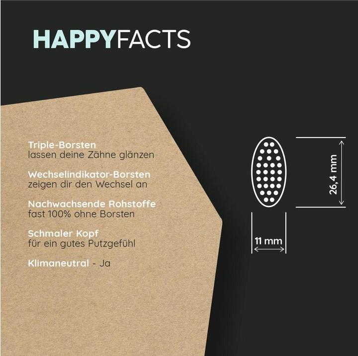 Produktbild happybrush Zahnbürstenkopf Eco Change 3 Stück (3 x)