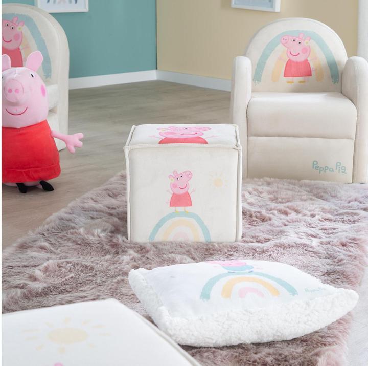 Actual product image Roba Children's stool in cube shape Peppa Pig (Child seating group)