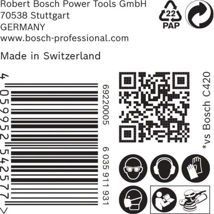 Productafbeelding Bosch Professional Zubehör Expert C470 Schuurpapier met 6 gaten voor excentrische schuurmachine, 150 mm, G 80, 50 stuks. (80)