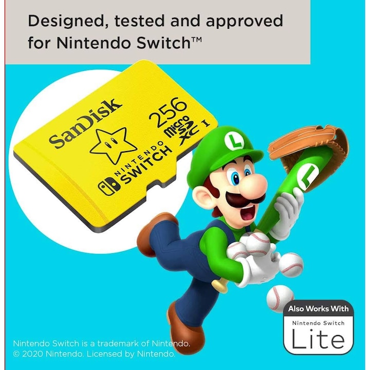 Produktbild SanDisk Nintendo Switch Card (256 GB, microSDXC, U3, UHS-I)