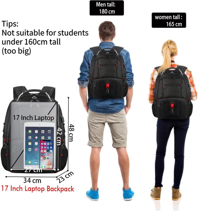 Actual product image Matein 50 liter backpack (17 inch) (50 l)