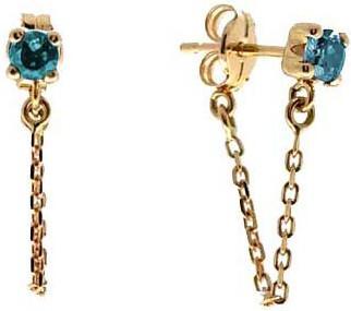 Produktbild Passion 9 Karat Gold Ohrringe – synthetischer Aquamarin