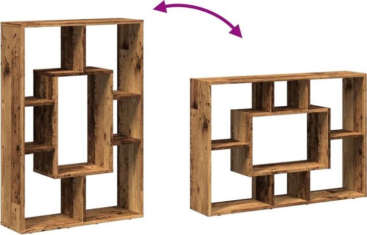 Produktbild VidaXL Bücherregal Raumteiler Standregal Aktenregal Büroregal Altholz-Optik (63 x 20 x 90 cm)
