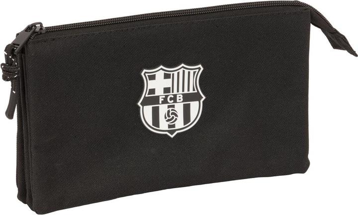FC Barcelona Dreifaches Mehrzweck-Etui F.C. Barcelona Schwarz 22 x 12 x 3 cm