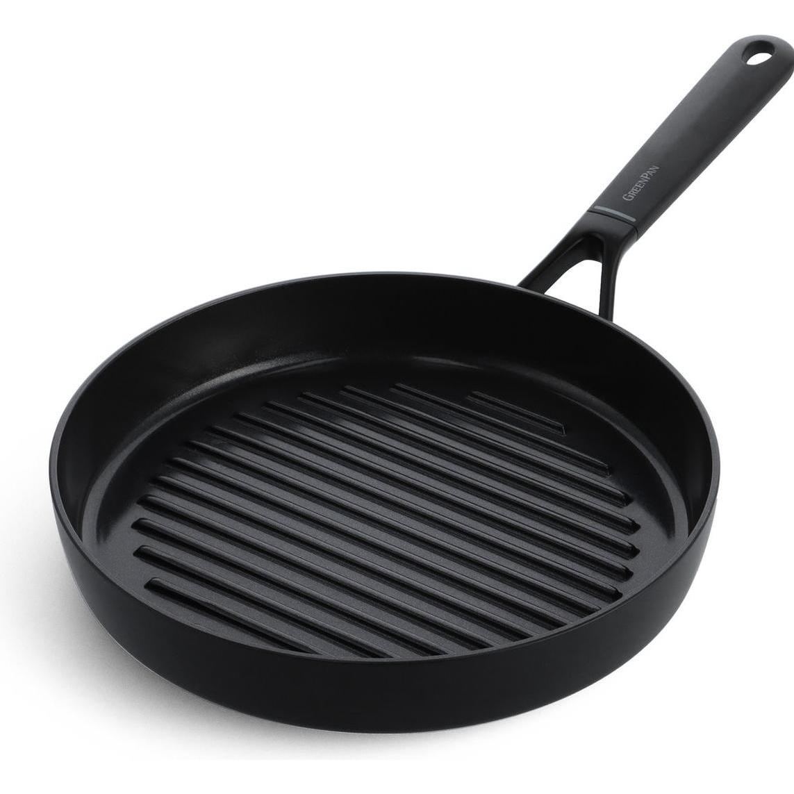 Greenpan Nero Smart Collection Black Grillpan Met Keramische Antikleeflaag 28Cm (Cc005194001), Padella + Pentola,