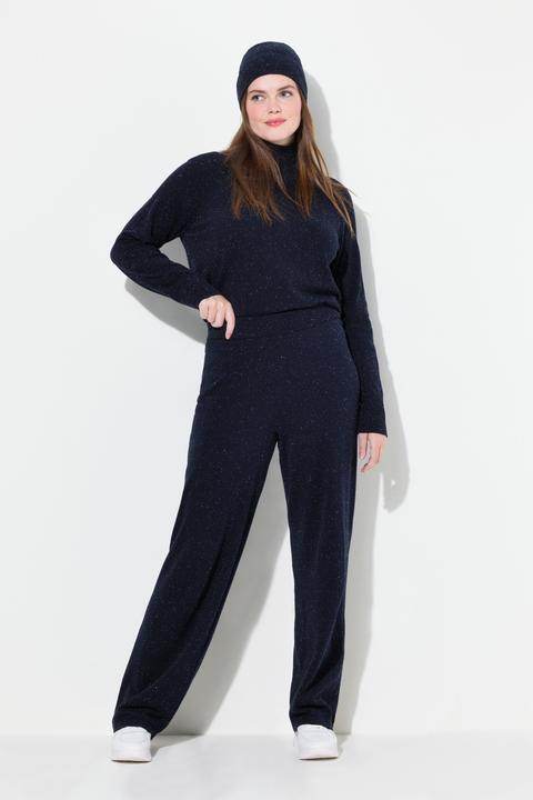 Immagine prodotto Ulla Popken Pantaloni di maglia modello Rose in cotone biologico con taglio della gamba ampio e cintura elastica (58, 62)