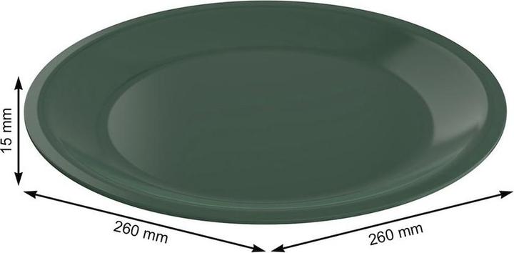 Actual product image Rotho Teller flach 26 cm ECO CARUBA - Holzkohle schwarz gedeckt