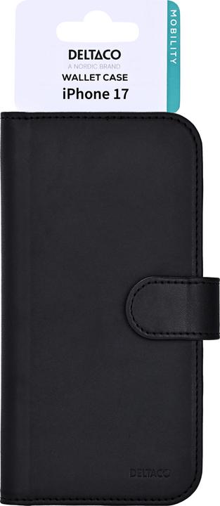 Produktbild Deltaco Wallet case for iPhone 17, stand function, black (Apple iPhone Air)
