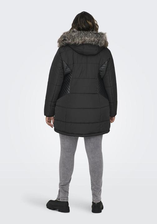 Immagine prodotto Only Cappotto curvy con cappuccio in pelliccia (S)