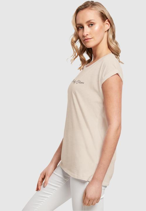 Actual product image Merchcode Ladies Pretty Flowers - Extended Shoulder Tee - 116879 (XXL)