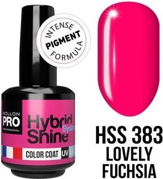 Actual product image Mollon Pro Mol Hybrid Shine No. 383 Lovely Fuchsia - Semi-Permanent Nail Polish