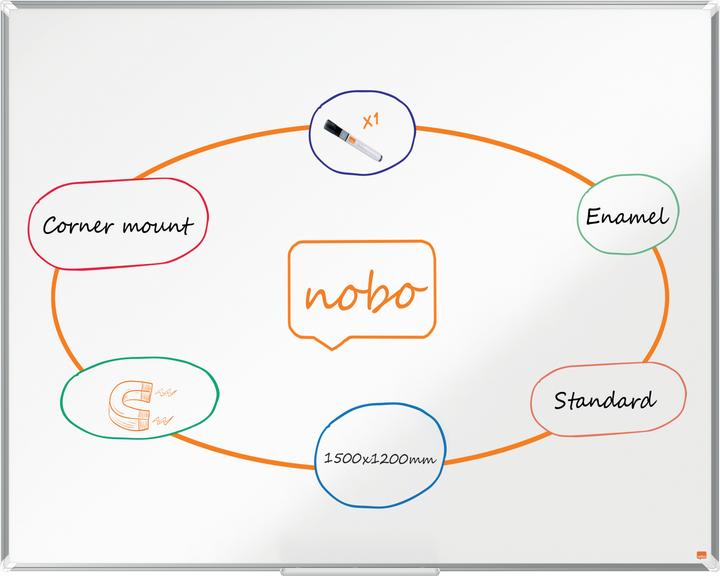 Immagine prodotto Nobo Lavagna bianca Premium Plus 1915147 Alluminio, 120x150cm (150 x 120 cm)