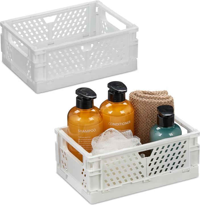 Produktbild Relaxdays 2x Klappbox (25 x 16.5 x 10 cm, 3.33 l)